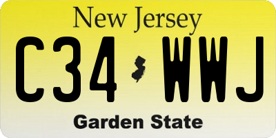 NJ license plate C34WWJ