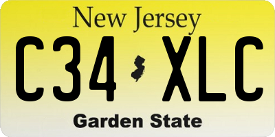 NJ license plate C34XLC
