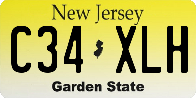 NJ license plate C34XLH
