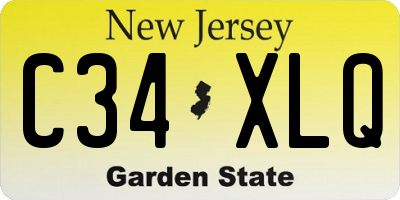 NJ license plate C34XLQ