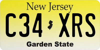 NJ license plate C34XRS
