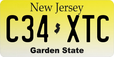 NJ license plate C34XTC