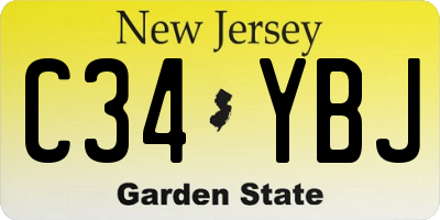 NJ license plate C34YBJ