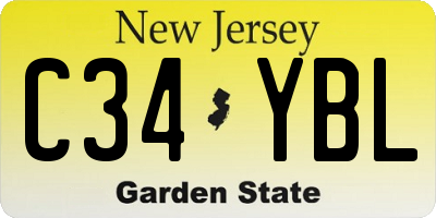 NJ license plate C34YBL