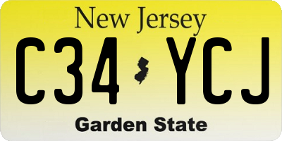 NJ license plate C34YCJ
