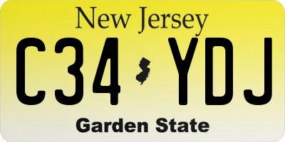 NJ license plate C34YDJ