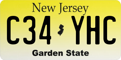 NJ license plate C34YHC
