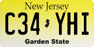 NJ license plate C34YHI