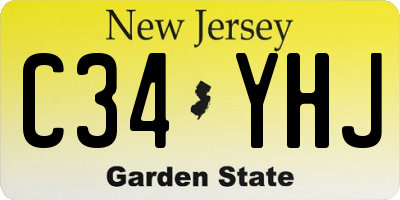 NJ license plate C34YHJ