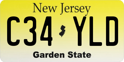 NJ license plate C34YLD