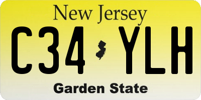 NJ license plate C34YLH