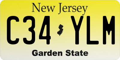 NJ license plate C34YLM