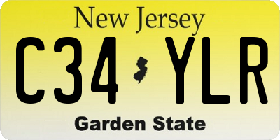NJ license plate C34YLR