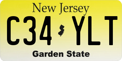 NJ license plate C34YLT