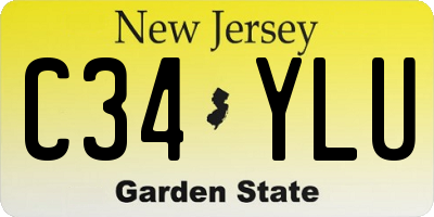 NJ license plate C34YLU