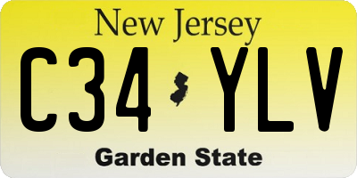 NJ license plate C34YLV