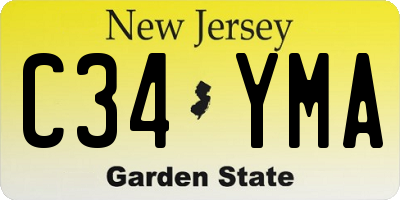 NJ license plate C34YMA