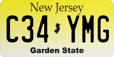 NJ license plate C34YMG