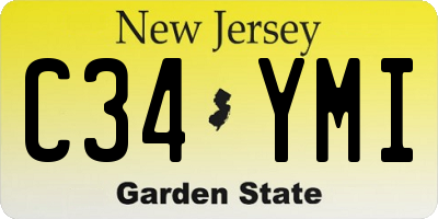 NJ license plate C34YMI