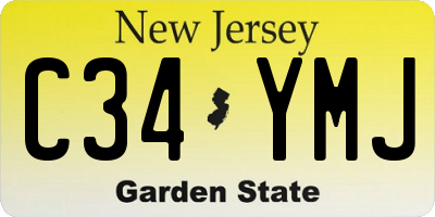 NJ license plate C34YMJ