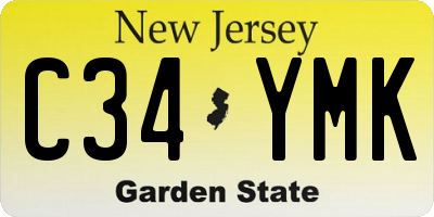 NJ license plate C34YMK