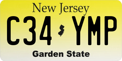 NJ license plate C34YMP