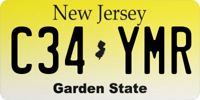 NJ license plate C34YMR