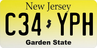 NJ license plate C34YPH