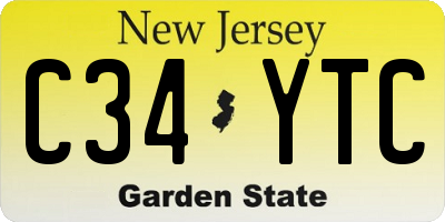 NJ license plate C34YTC