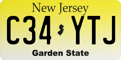 NJ license plate C34YTJ