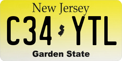 NJ license plate C34YTL