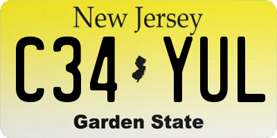 NJ license plate C34YUL