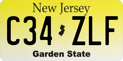 NJ license plate C34ZLF