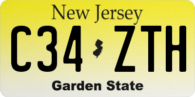 NJ license plate C34ZTH