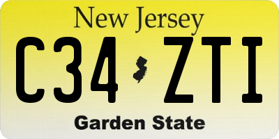 NJ license plate C34ZTI