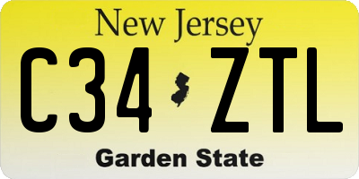 NJ license plate C34ZTL