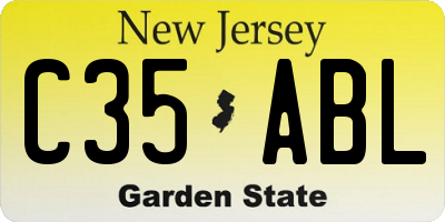 NJ license plate C35ABL