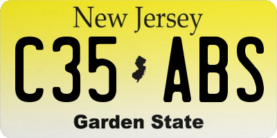 NJ license plate C35ABS