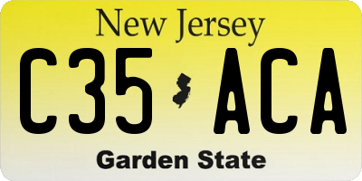 NJ license plate C35ACA
