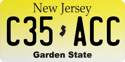 NJ license plate C35ACC