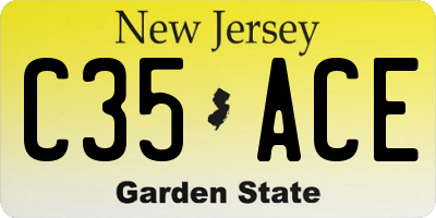 NJ license plate C35ACE