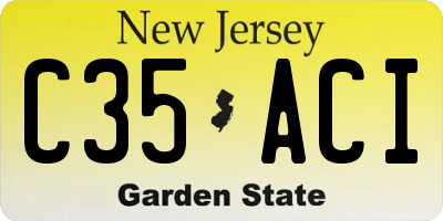 NJ license plate C35ACI