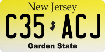 NJ license plate C35ACJ