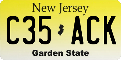 NJ license plate C35ACK