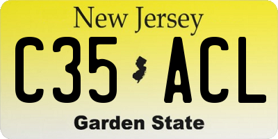 NJ license plate C35ACL