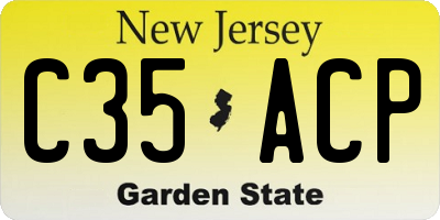 NJ license plate C35ACP
