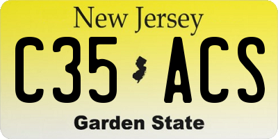 NJ license plate C35ACS