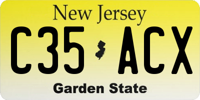 NJ license plate C35ACX