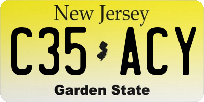 NJ license plate C35ACY