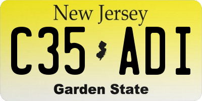 NJ license plate C35ADI